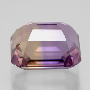 Amétrine bicolore naturelle taille émeraude, 5,90 ct, VVS