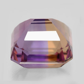 Amétrine bicolore naturelle taille émeraude, 8,63 ct, VVS-VS