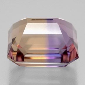 Amétrine bicolore naturelle taille émeraude, 8,48 ct, VVS