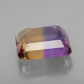 Amétrine bicolore naturelle taille émeraude, 10,02 ct, VVS
