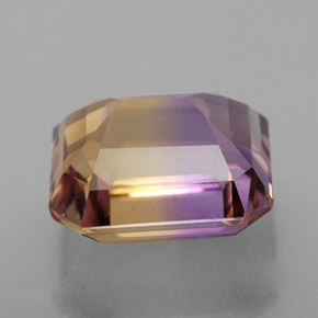 Amétrine bicolore naturelle taille émeraude, 8,16 ct, VVS