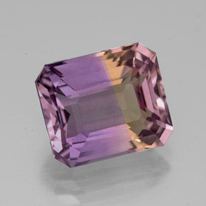 Amétrine Bicolore naturelle Taille émeraude, 4.80 ct, VVS