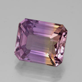 Amétrine Bicolore naturelle Taille émeraude, 4.80 ct, VVS