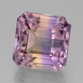 Amétrine bicolore naturelle taille émeraude, 6,36 ct, VVS