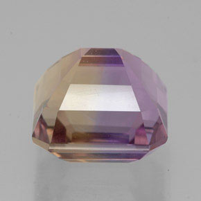 Amétrine bicolore naturelle taille émeraude, 6,36 ct, VVS