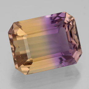 Amétrine bicolore naturelle taille émeraude, 8,94 ct, VVS-VS