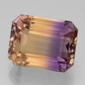 Amétrine bicolore naturelle taille émeraude, 8,94 ct, VVS-VS