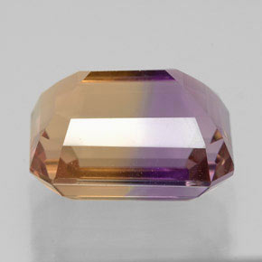 Amétrine bicolore naturelle taille émeraude, 8,94 ct, VVS-VS