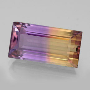 Amétrine Bicolore naturelle Baquette, 7.46 ct, VVS-VS
