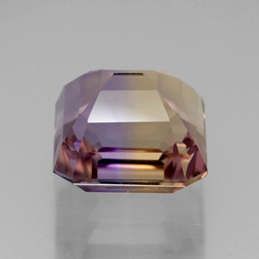 Amétrine bicolore naturelle taille émeraude, 5,66 ct, VVS