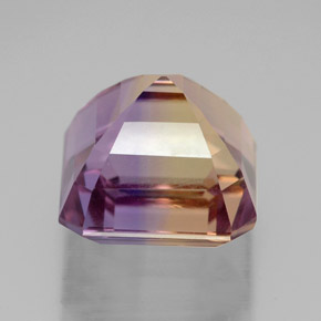 Amétrine bicolore naturelle taille émeraude, 7,68 ct, VVS