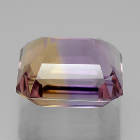 Amétrine bicolore naturelle taille émeraude, 9,78 ct, VVS