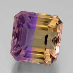 Amétrine Bicolore naturelle Taille émeraude, 12.20 ct, VVS