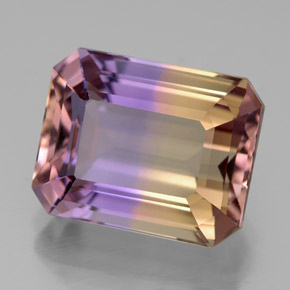 Amétrine Bicolore naturelle Taille émeraude, 8.52 ct, VVS