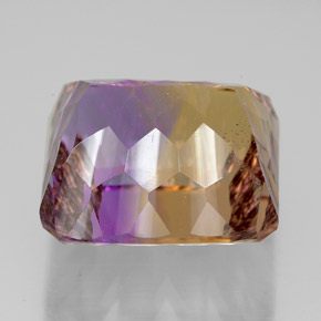 Amétrine bicolore naturelle taille émeraude, 13,95 ct, VVS-VS