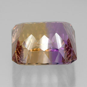 Amétrine bicolore naturelle taille émeraude, 13,66 ct, VVS