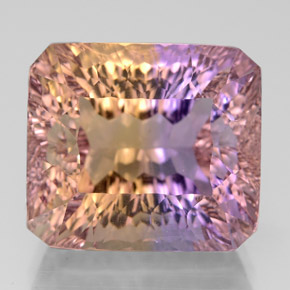 Amétrine bicolore naturelle taille émeraude, 14,66 ct, VVS