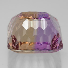 Amétrine bicolore naturelle taille émeraude, 14,66 ct, VVS