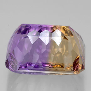 Amétrine bicolore naturelle taille émeraude, 10,80 ct, VVS