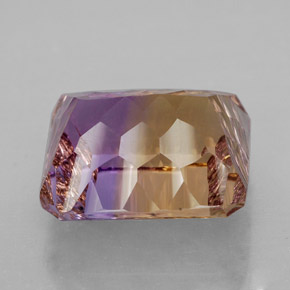 Amétrine bicolore naturelle taille émeraude, 12,08 ct, VVS