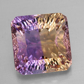 Amétrine bicolore naturelle taille émeraude, 12,03 ct, VVS