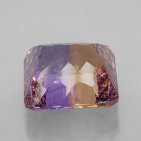 Amétrine bicolore naturelle taille émeraude, 12,03 ct, VVS