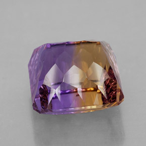 Amétrine bicolore naturelle taille émeraude, 13,93 ct, VVS