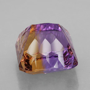 Amétrine bicolore naturelle taille émeraude, 14,07 ct, VVS