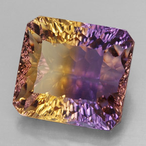 Amétrine bicolore naturelle taille émeraude, 13,32 ct, VVS