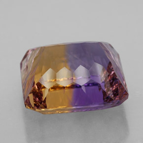 Amétrine bicolore naturelle taille émeraude, 13,32 ct, VVS