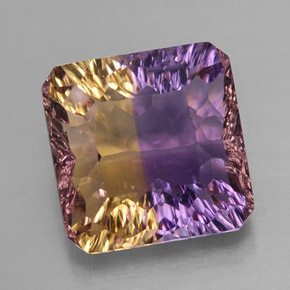 Amétrine bicolore naturelle taille émeraude, 9,82 ct, VVS