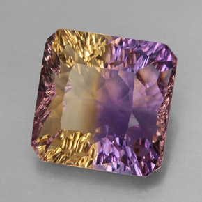 Amétrine bicolore naturelle taille émeraude, 9,82 ct, VVS