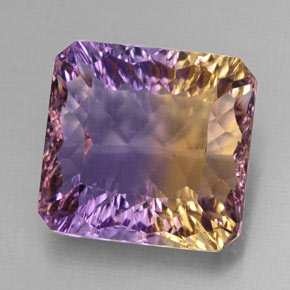Amétrine bicolore naturelle taille émeraude, 11,06 ct, VVS