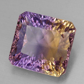 Amétrine bicolore naturelle taille émeraude, 11,06 ct, VVS