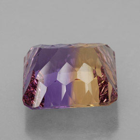 Amétrine bicolore naturelle taille émeraude, 11,06 ct, VVS