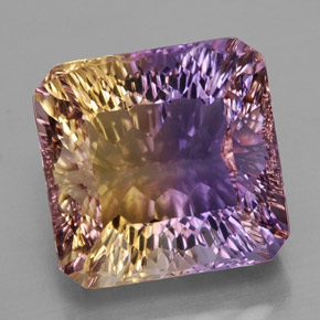 Amétrine bicolore naturelle taille émeraude, 15,03 ct, VVS