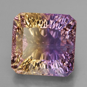 Amétrine bicolore naturelle taille émeraude, 15,03 ct, VVS