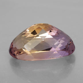 Amétrine bicolore naturelle coupe ovale, 13,60 ct, VVS