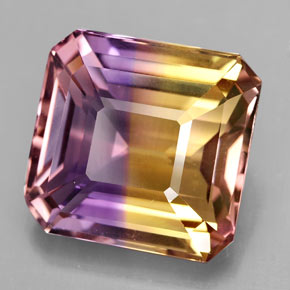 Amétrine Bicolore naturelle Taille émeraude, 12.16 ct, VVS
