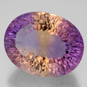 Amétrine Bicolore naturelle Coupe ovale, 17.43 ct, VVS