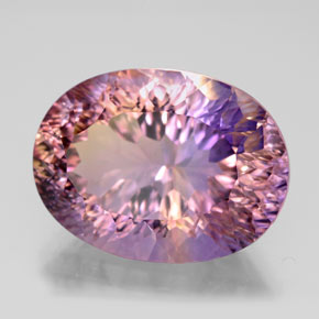 Amétrine bicolore naturelle coupe ovale, 10,85 ct, VVS