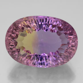 Amétrine bicolore naturelle coupe ovale, 13,50 ct, VVS