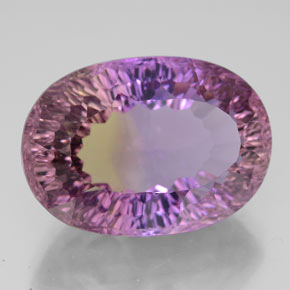 Amétrine bicolore naturelle coupe ovale, 13,50 ct, VVS