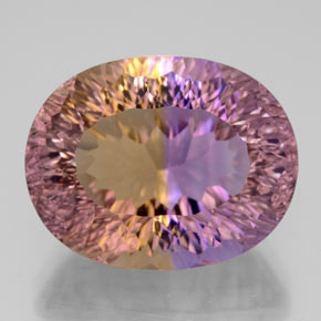 Amétrine bicolore naturelle coupe ovale, 13,60 ct, IF