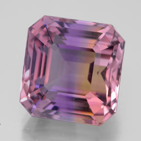Amétrine bicolore naturelle taille émeraude, 12,03 ct, VVS