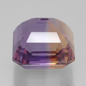 Amétrine bicolore naturelle taille émeraude, 12,03 ct, VVS