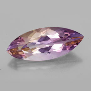 Amétrine bicolore naturelle marquise, 13,51 ct, IF