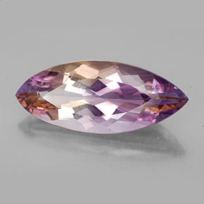 Amétrine bicolore naturelle marquise, 13,51 ct, IF