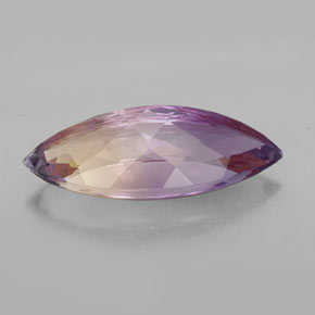 Amétrine bicolore naturelle marquise, 13,51 ct, IF