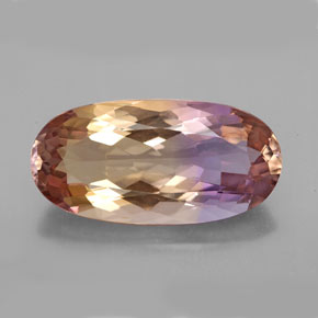 Amétrine bicolore naturelle coupe ovale, 18,48 ct, VVS